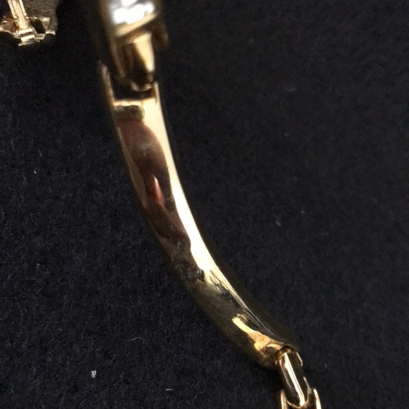 GOLD TONE AND FAUX DIAMOND ACCENT CHOKER - Picture 8 of 8